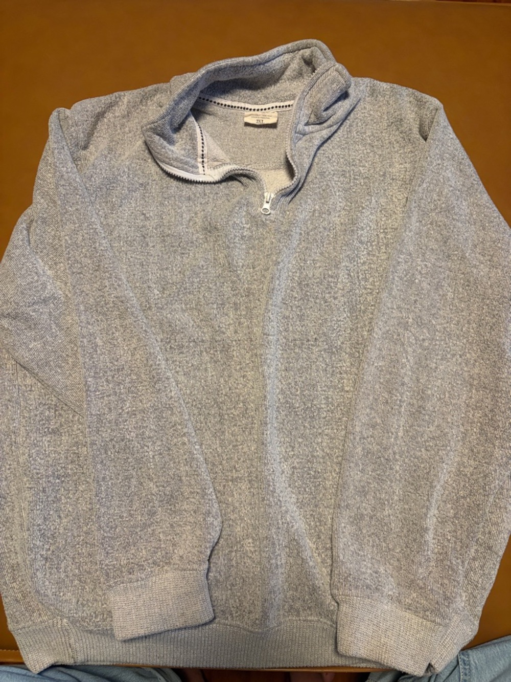 Pacific & Co. Women's Heather Light Gray Half-Zip Pullover Sweater
